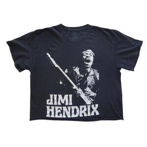Cropped Altered Jimi Hendrix Graphic‎ Tee